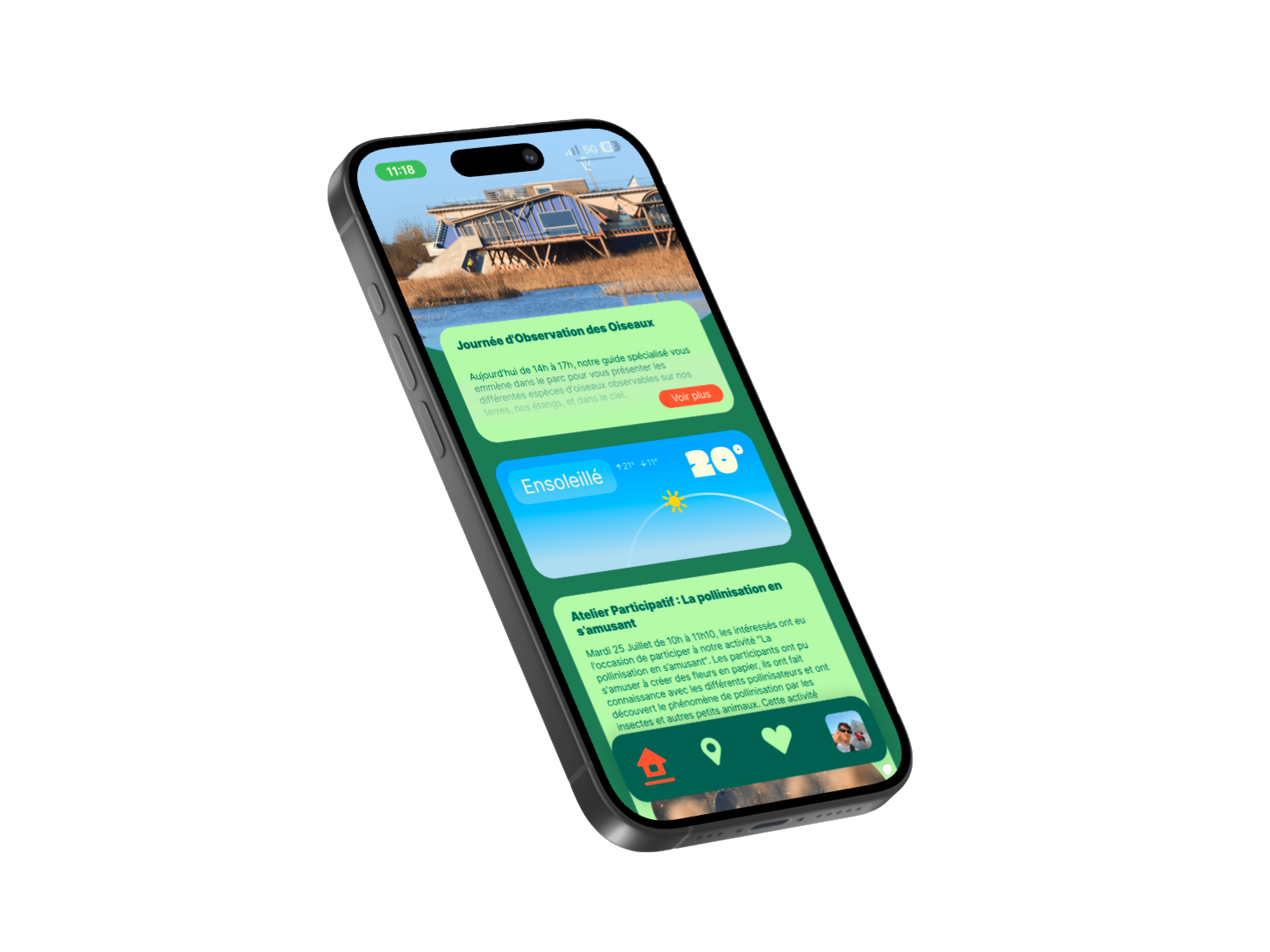 telephone sur l'application
